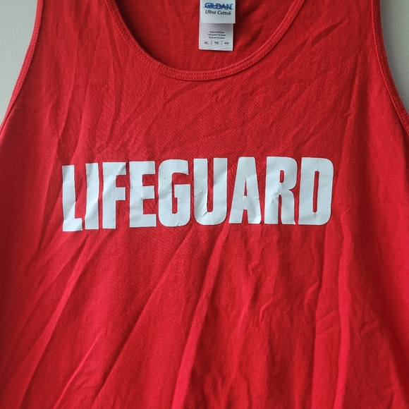 Lifeguard Tank Top Red Size XL - Picture 2 of 6